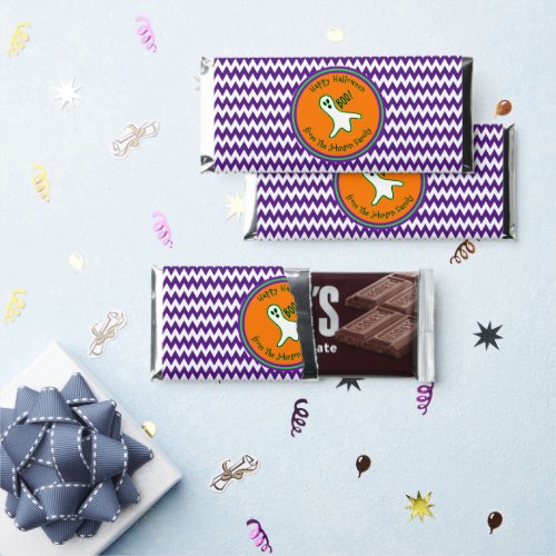 Personalized Happy Halloween Ghost Trick or Treat Hershey Bar Favors