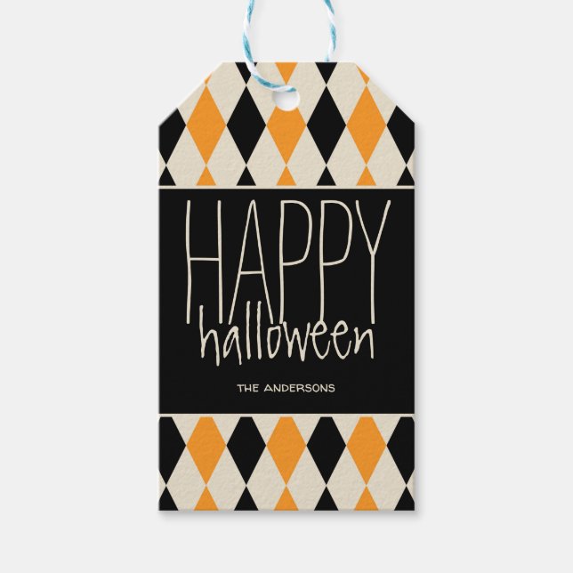 Personalized Happy Halloween Gift Tags (Front)