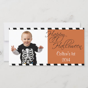 Personalized Happy Halloween Greetings Photo Card