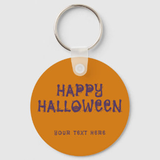 Personalized Happy Halloween Photo Keychain