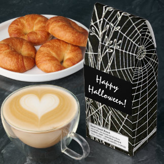 PERSONALIZED HAPPY HALLOWEEN SPIDER WEB COFFEE