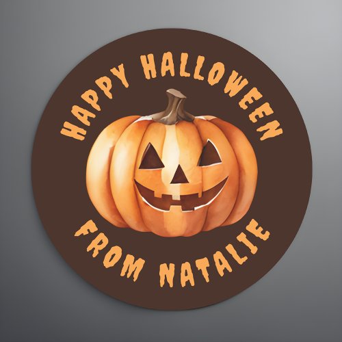 Personalized Happy Halloween Sticker