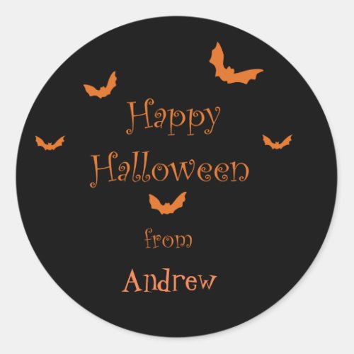 Personalized Happy Halloween Stickers