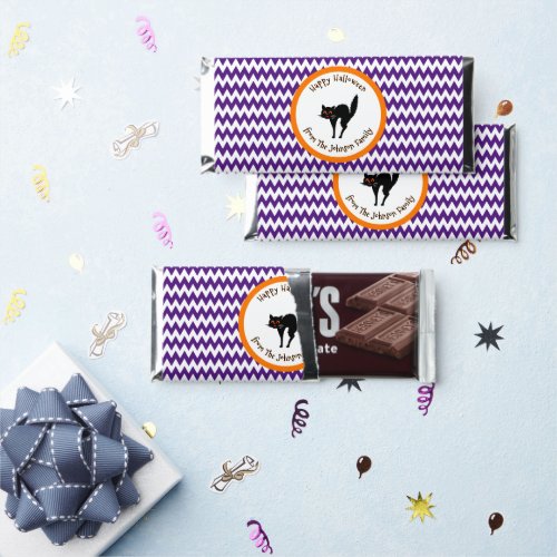 Personalized Happy Halloween Trick or Treat Cat Hershey Bar Favors