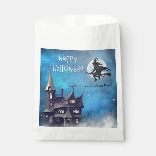 Personalized Happy Halloween Witch  Favor Bag