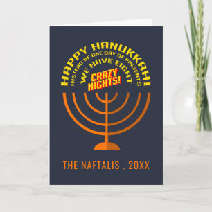 Personalized Happy Hanukkah Humor Holiday Card