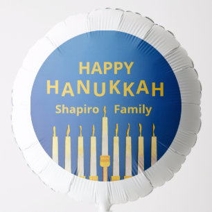 Personalized Happy Hanukkah Menorah Balloon