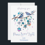 Personalized Happy Hanukkah, Peace Love & Light Holiday Card<br><div class="desc">Elegant and unique,  this breathtaking design is sure to captivate!</div>