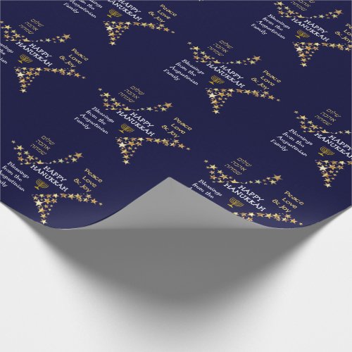 Personalized HAPPY HANUKKAH Wrapping Paper