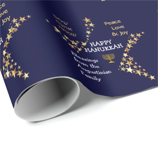 Personalized HAPPY HANUKKAH Wrapping Paper Zazzle