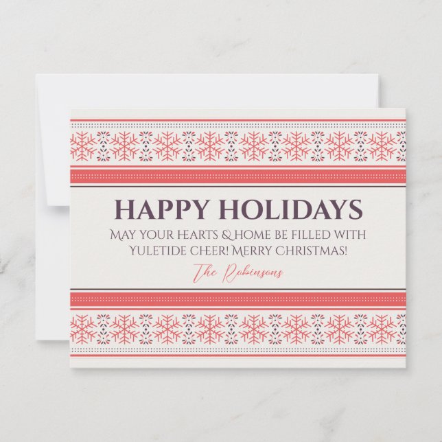 Personalized Happy Holiday Card (Front)