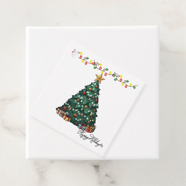 Personalized Happy Holiday Favor Tags (In Situ)
