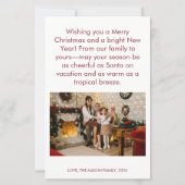 Personalized Happy Holidays Card Design (Back)