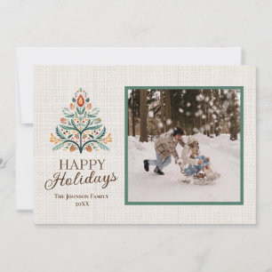 Personalized Happy Holidays Card with Photos