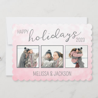 Personalized Happy Holidays Card with Photos
