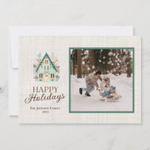 Personalized Happy Holidays Card with Photos