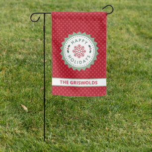 Personalized Happy Holidays Flag