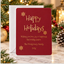 Personalized Happy Holidays