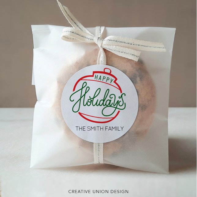 Personalized Happy Holidays Gift Tag Name (Creator Uploaded)