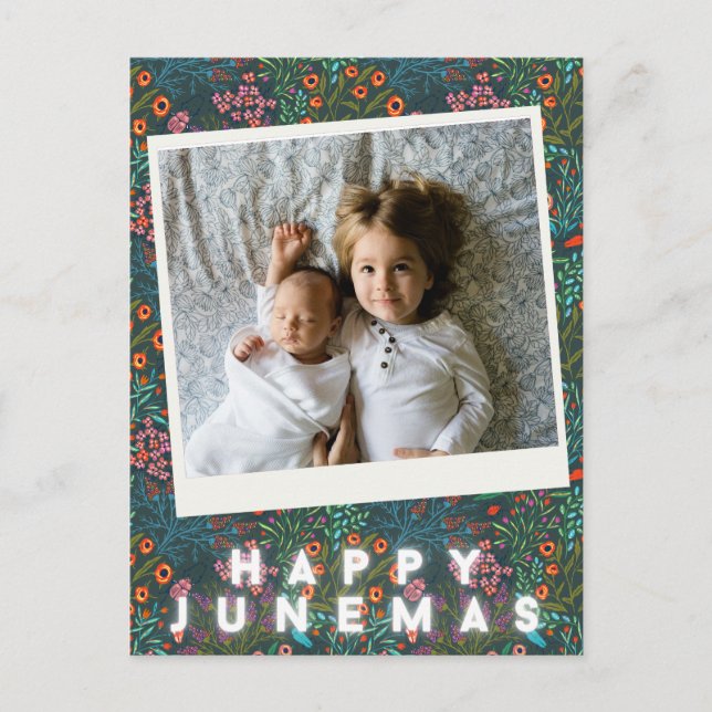 Personalized Happy Junemas Photo Postcard (Front)