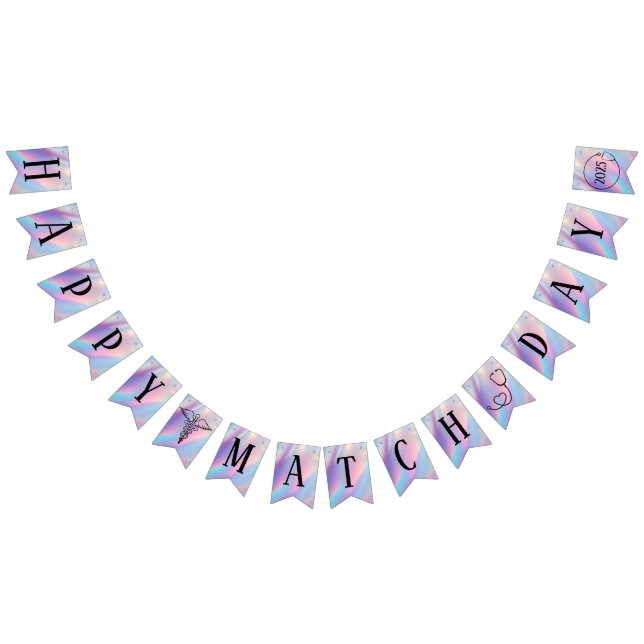 Personalized Happy Match Day 2025 Residency Doctor Bunting Flags (All)