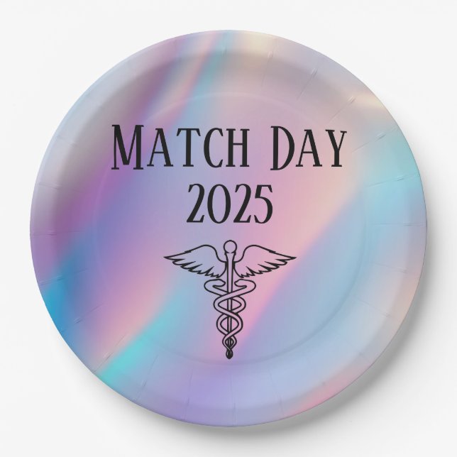 Personalized Happy Match Day 2025 Residency Doctor Paper Plates (Front)