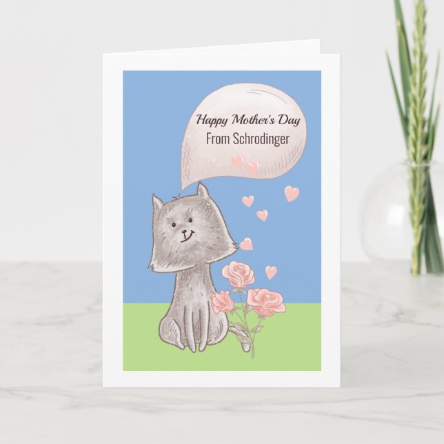 Personalized Happy Mothers Day From The Cat Card (Front)