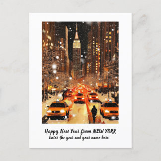 Personalized Happy New Year 2025 New York card