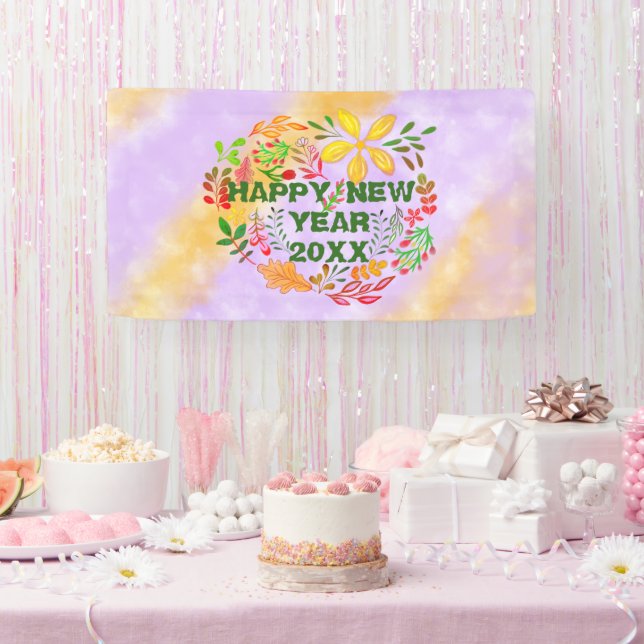 PERSONALIZED HAPPY NEW YEAR 20XX BANNER (Party)
