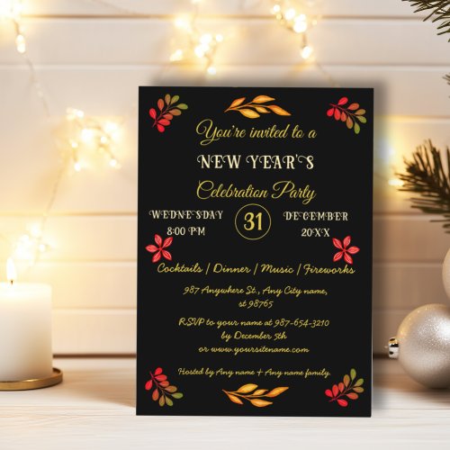 PERSONALIZED HAPPY NEW YEAR 20XX  INVITATION