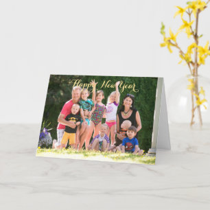 Personalized Happy New Year Family Photo Greeting Card