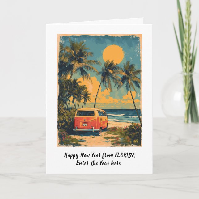Personalized Happy New Year From Florida card (Front)