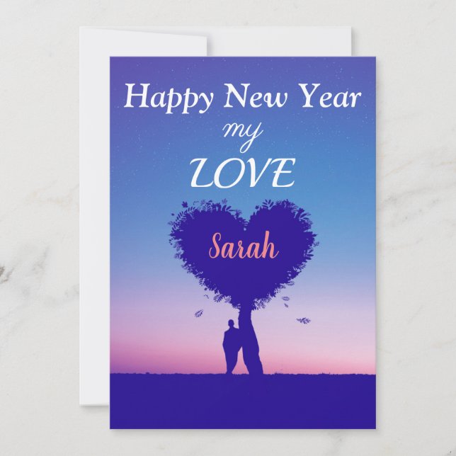Personalized Happy New Year Love card (Front)