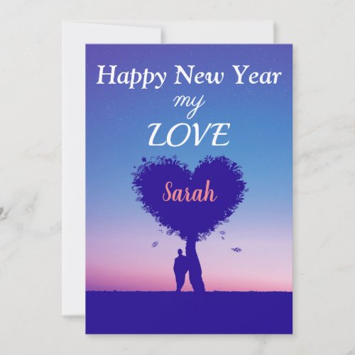 Personalized Happy New Year Love card