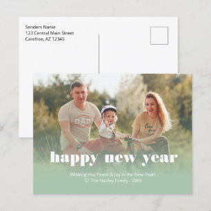 Personalized Happy New Years Holiday Postcard