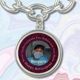 Personalized Happy Nurse Retirement Gifts Bracelet