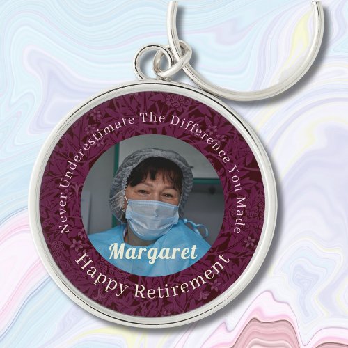 Personalized Happy Nurse Retirement Gifts Keychain