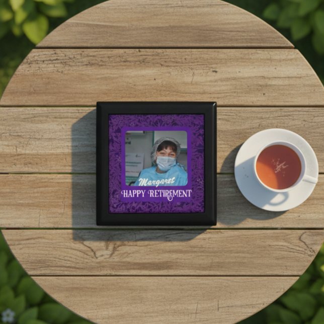 Personalized Happy Nurse Retirement Gifts Violet Gift Box (Personalized Happy Nurse Retirement Gifts Violet Gift Box)