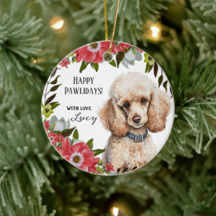 Personalized Happy Pawlidays Ornament