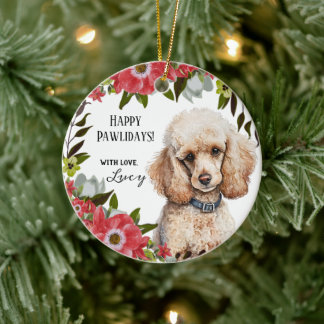 Personalized Happy Pawlidays Ornament