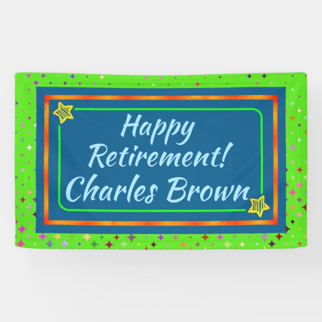 Personalized Happy Retirement Banner (Horizontal)