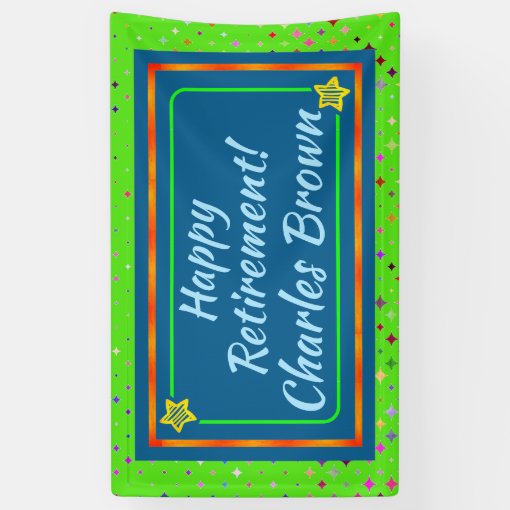 Personalized Happy Retirement Banner