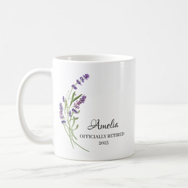 Personalized Happy Retirement Gift Coffee Mug (Left)