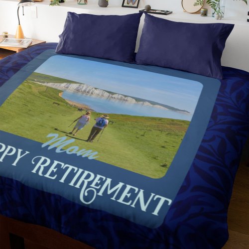 Personalized Happy Retirement Gifts for Mom Blue