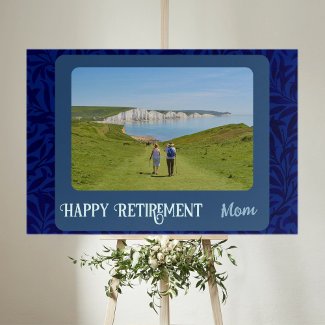 Personalized Happy Retirement Gifts for Mom Blue