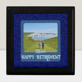 Personalized Happy Retirement Gifts for Mom Blue