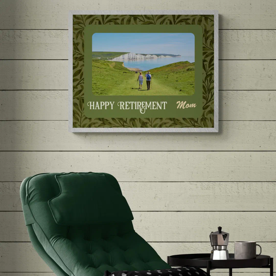 Personalized Happy Retirement Gifts for Mom Green Poster (Creator Uploaded)