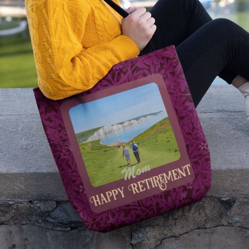 Personalized Happy Retirement Gifts for Mom Red Crossbody Bag