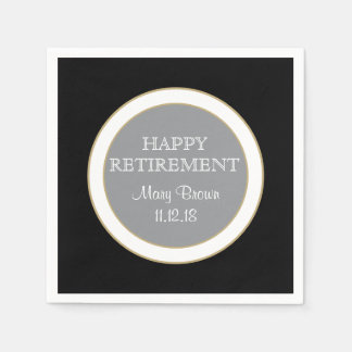 Personalized Happy RETIREMENT paper napkin
