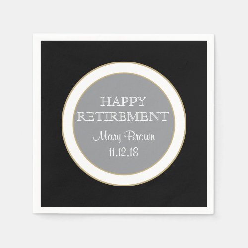 Personalized Happy RETIREMENT  paper napkin